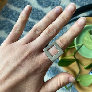 Square Ring • Sterling Silver • Statement